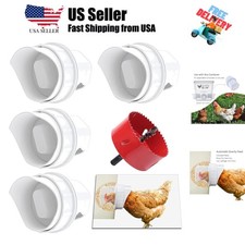 DIY Chicken Feeder Rain Proof Poultry Feeder Port Gravity Feed Kit for Bucket...