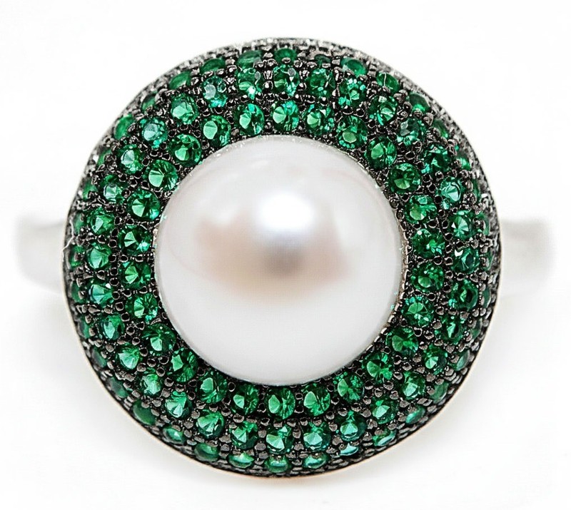 1CT Heat Treated Fresh Water Pearl 925 Sterling Silver Ring Sz 6 MM6-4