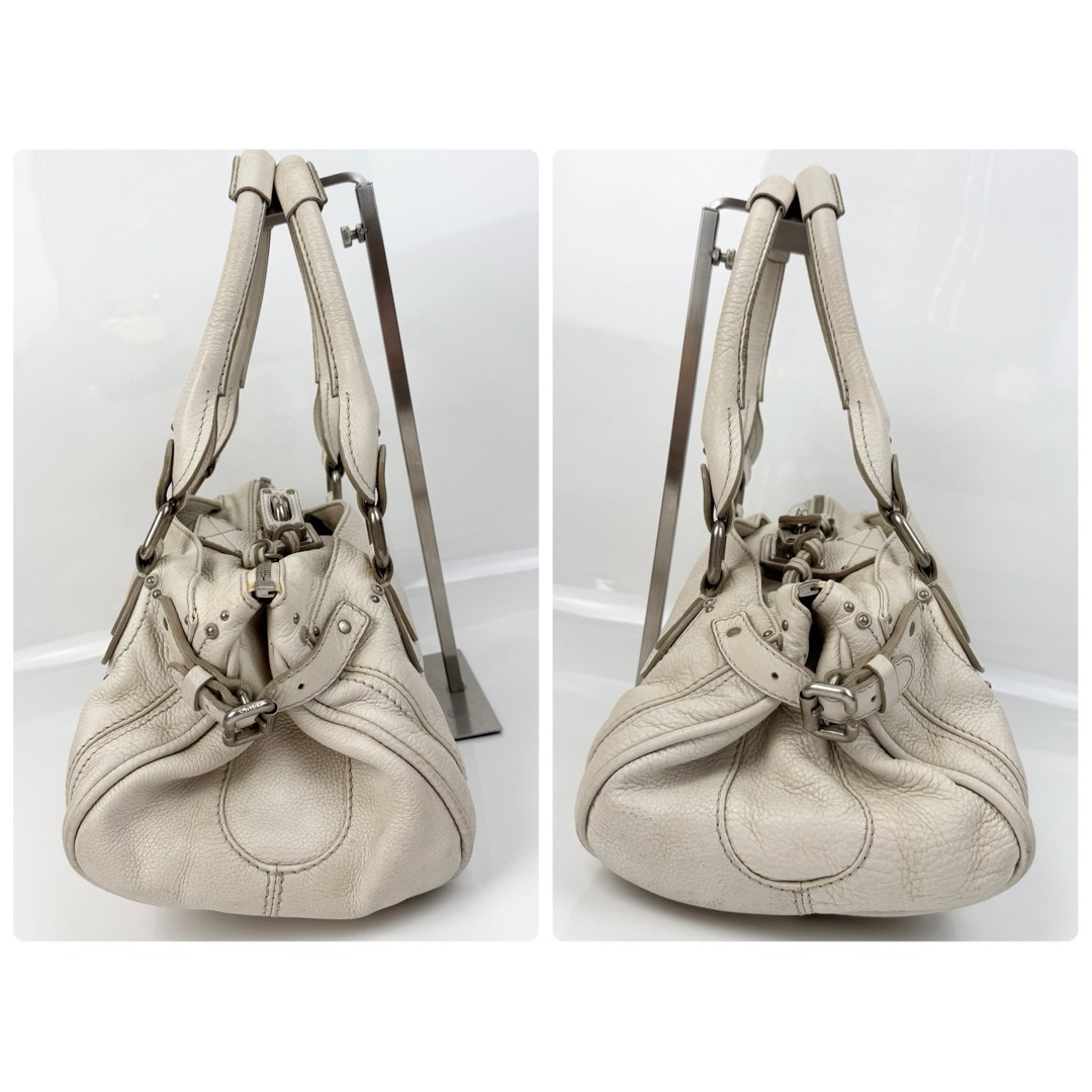 CHLOE Tote bag Paddington leather White Y2K Authentic From Japan image 4
