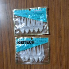 KEITECH CUSTOM TRAILER 2 pack White Rubber Jig Trailer Deadstock Fishing