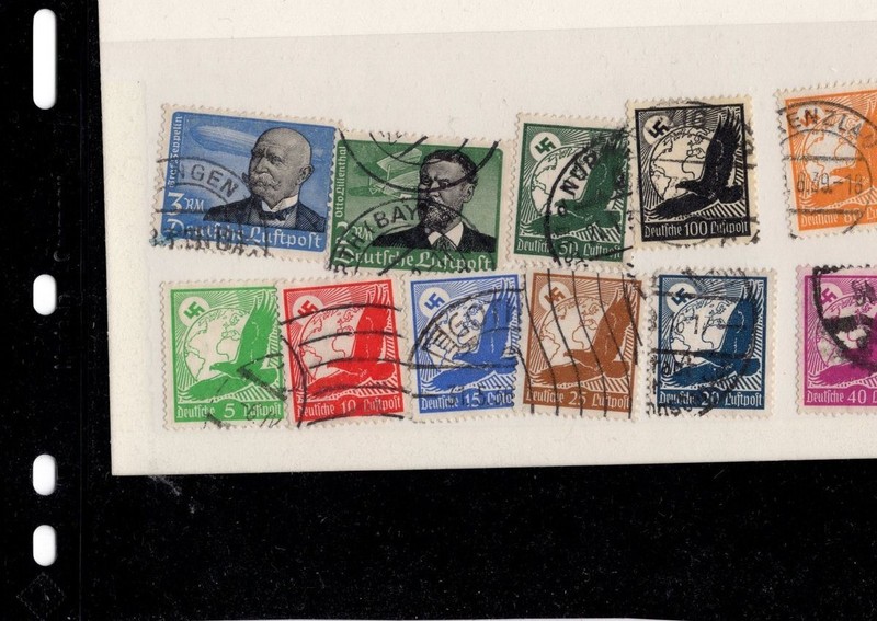 BH GOLDPATH: GERMANY WWII AIRPOST STAMPS LOT USED BHS_001_151_20