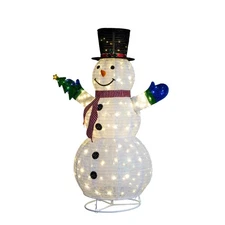 Snowman Christmas Outdoor Decoration, 5.7ft 200 LED Lighted Christmas Holiday