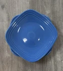 Set of 2 Fiestaware Lapis Blue Square Salad Plates Homer Laughlin 9.25”
