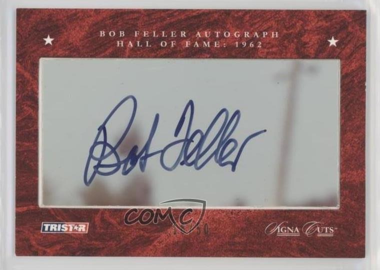 Bob Feller 2008 TRISTAR Signa Cuts Cut Hidden Treasures Red /50 Auto HOF 1h1 