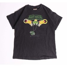 Harley Davidson Looney Tunes Marvin the Martian Taz Fargo Kids Shirt Small Black