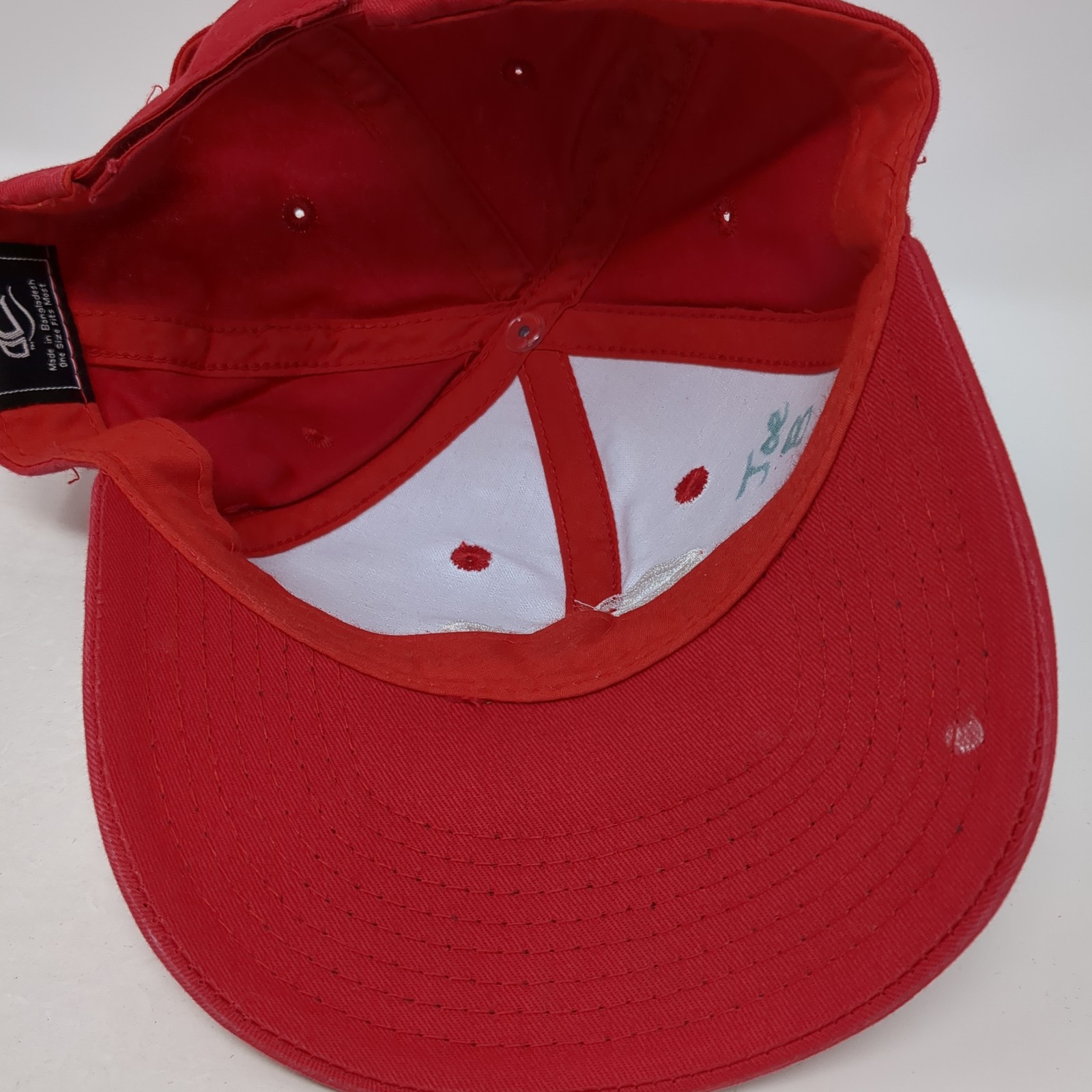 EB Strapback Baseball Cap Red One Size Adjustable… - image 7