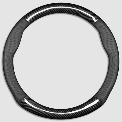 Für Ford Focus 2 2004 - 2012 Auto Kohlefaser Lenkradbezug Lenkradschoner Schwarz