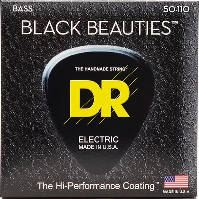DR Strings Black Beauties Electric Bass Guitar Strings - .050-.110 Heavy