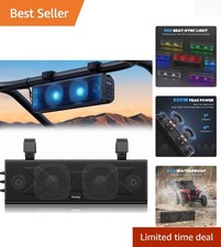 17 Inch UTV Sound Bar, ATV SoundBar Bluetooth with RGB Lighting, Waterproof ...