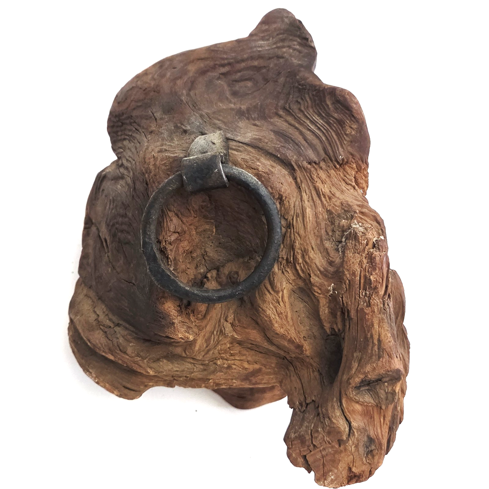 Vintage Hand Carved Wood Demon Oni Face Folk Art Primitive Boho Wall ...