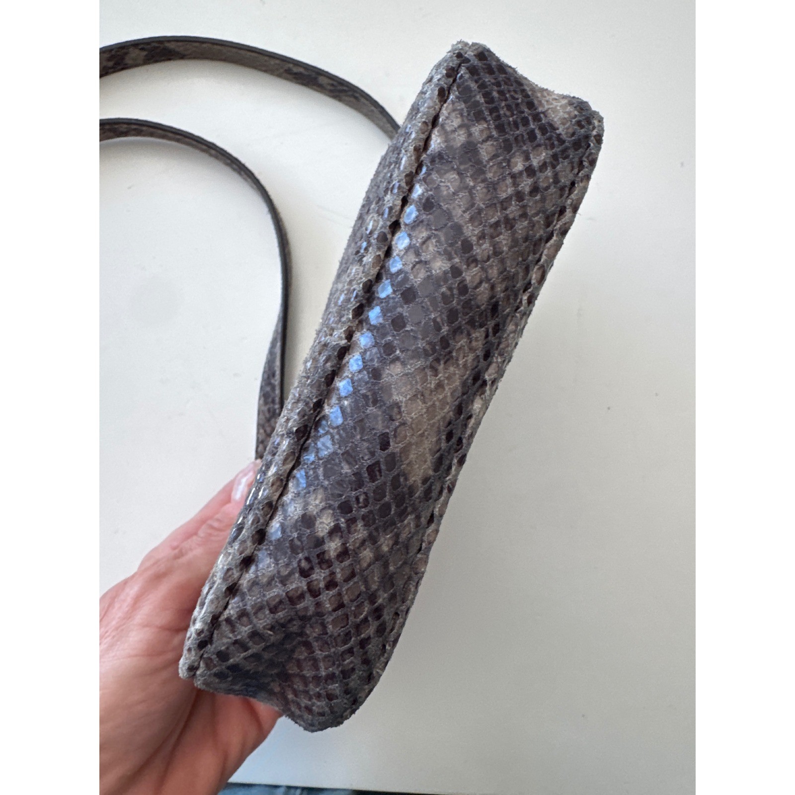 Michael Kors python embossed leather small crossb… - image 6