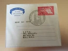GB STAMPS RARE FIRST DAY COVER 1957 PARLIAMENTARY AEROGRAMME TO USA