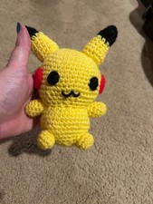 Cute handmade Pikachu Pokemon crochet amigurumi Plushie 20CM/7.5"