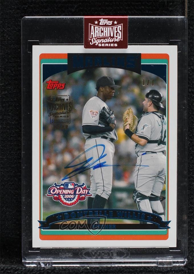 2023 Topps Archives 1/1 Dontrelle Willis Buyback Auto Card