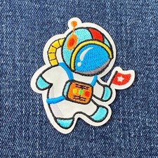 Astronaut Applique Patch - Embroidered Outer Space Badge 2.25" Iron On 