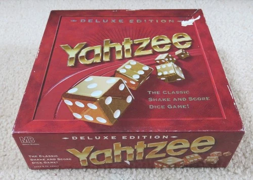 Vintage 1997 Deluxe Yahtzee Board Game Felt Tray Edition Milton Bradley READ