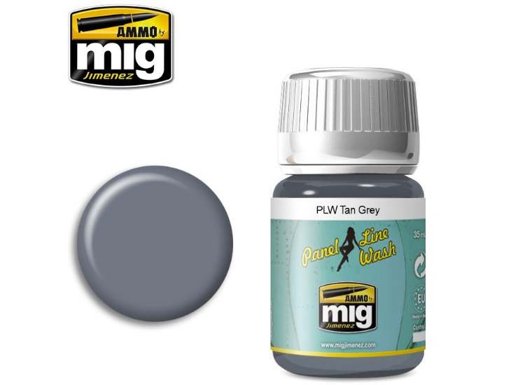 Ammo Mig A.MIG1610 35ml - Panel Line Wash - Tan Grey - Enamel