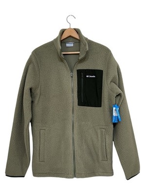 Columbia Full Zip Fleece Jacket Men s Medium Green NWT