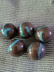 LOT Vacor Werewolf Marble  5/8"  Mega Marbles Turquoise Swirls Collectible  — photo 9