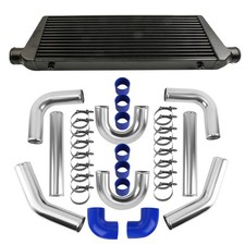 Noire Intercooler 600x300x76mm Turbo Intercooler Universel & 3" 76 Mm Piping Kit