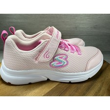 Skechers Girls Wavy Lites-Blissfully Free Sneaker Light Pink Size 5