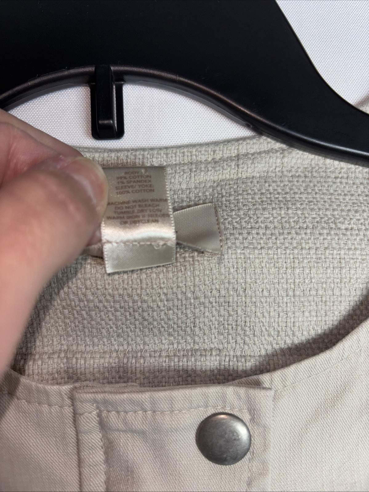 LOFT Utility Jacket Women’s Medium Neutral Beige … - image 11