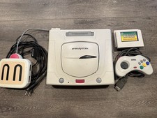 Sega Saturn Console White Japanese With Satiator ODE, Controller, Multitap RGB S