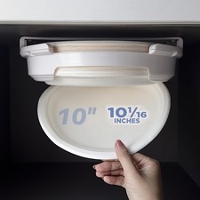 Paper Plate Dispenser Just for 10-1/16 inches Plates, Under 1, White