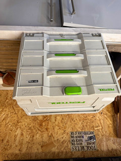 Festool Systainer Sortainer T Loc 3 Drawer Tool Chest with Handle Grey/Green