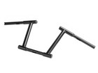10 inch Z Bar Racing Handlebar with Indents Black for Harley Davidson