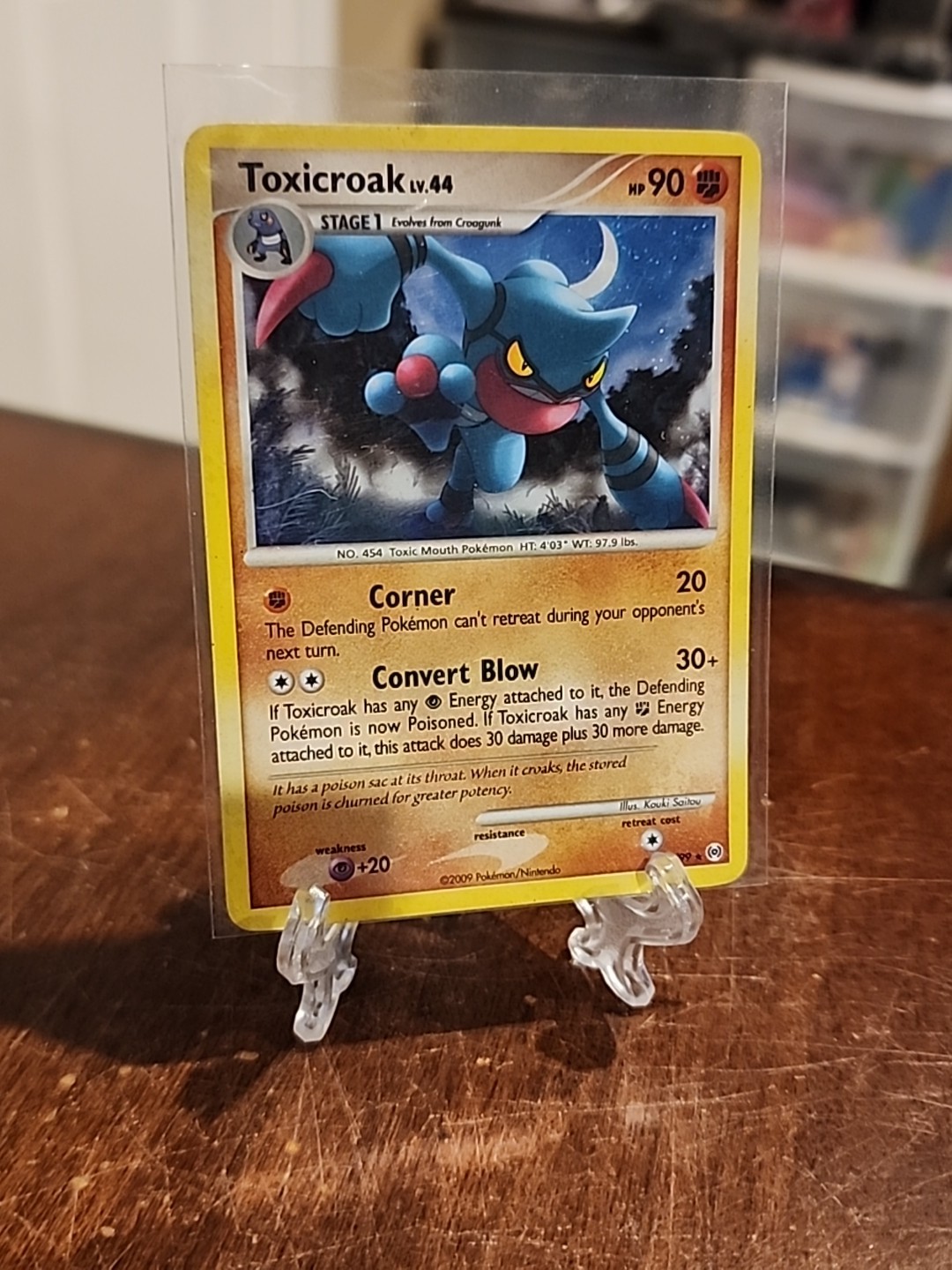 Pokemon TCG Platinum Arceus - Toxicroak #11/99 - Rare Holo Card MP