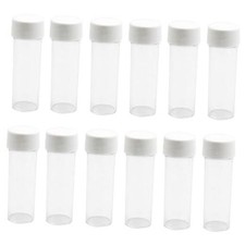 erioctry 25ml Plastic Containers Tubes Vials Sample Container with Screw Cap