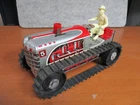 1950'S VINTAGE MARX TIN LITHO WIND UP CLIMBING TRACTOR W/DRIVER -WORKS!!!