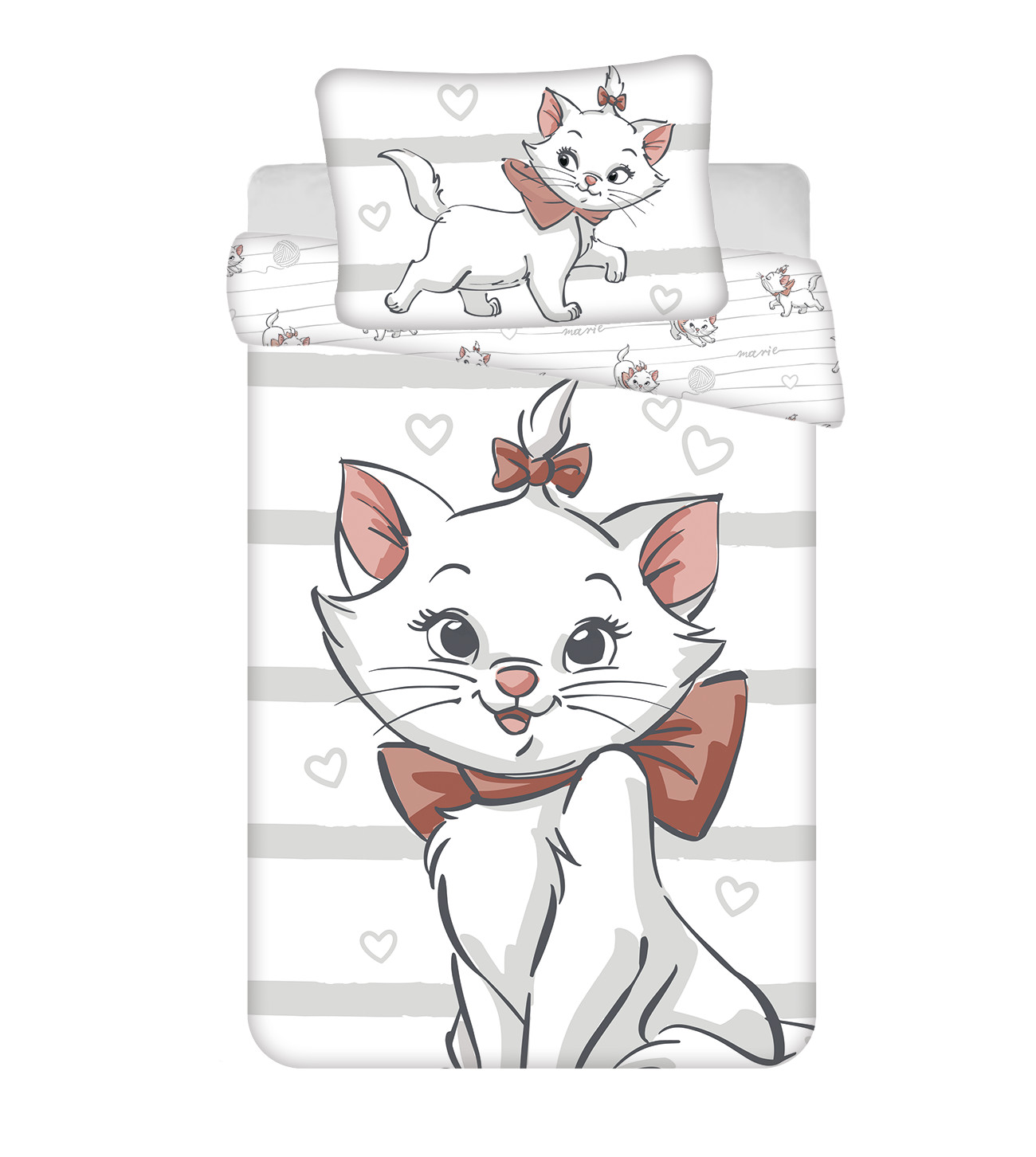 Set Lettino Baby Aristocats Cat Marie 100x135 Cm 100% Cotone
