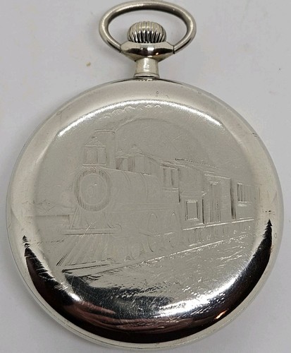 Ancien Travail 1924 Elgin 387 Homme Nickel Argent 17J Art Déco Poche Montre 16s - Photo 2 sur 18