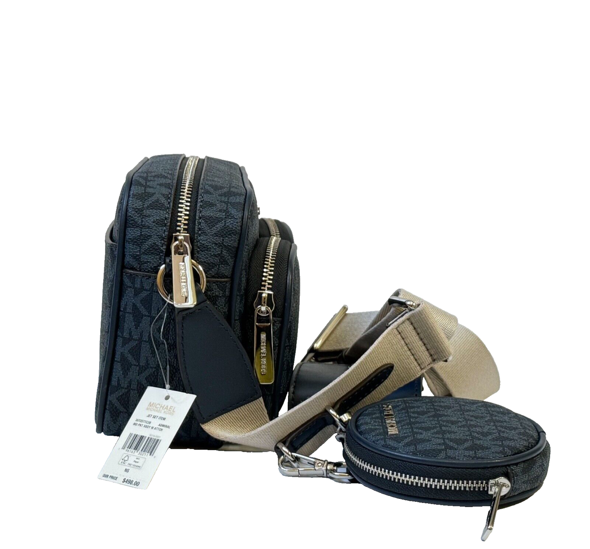 MICHAEL KORS JET SET ITEM MEDIUM POCKET CROSSBODY BAG TECH