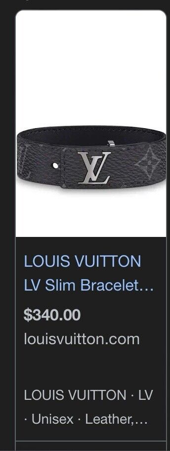 Louis Vuitton/Lv Slim Bracelet Adjustable Size With Box | eBay Louis Vuitton/Lv Slim Bracelet Adjustable Size With Box | eBay