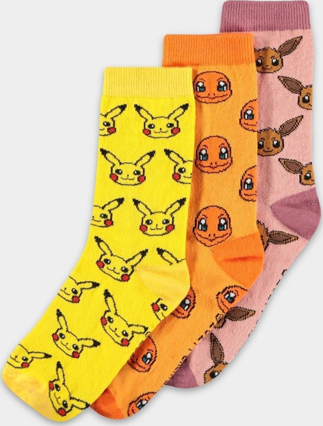 Gadget - Pokemon: Crew Socks Black (Calzini Tg. 43/46) (3Pack) Difuzed