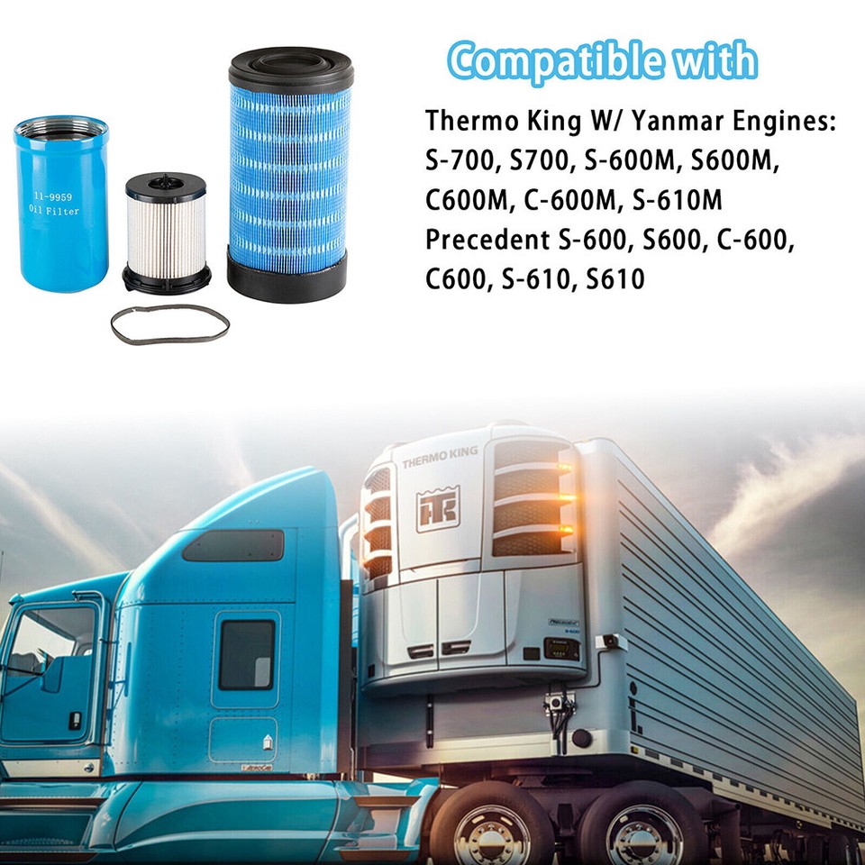Kit 3 Filters 119955 119959 119965 For Thermo King Precedent S600