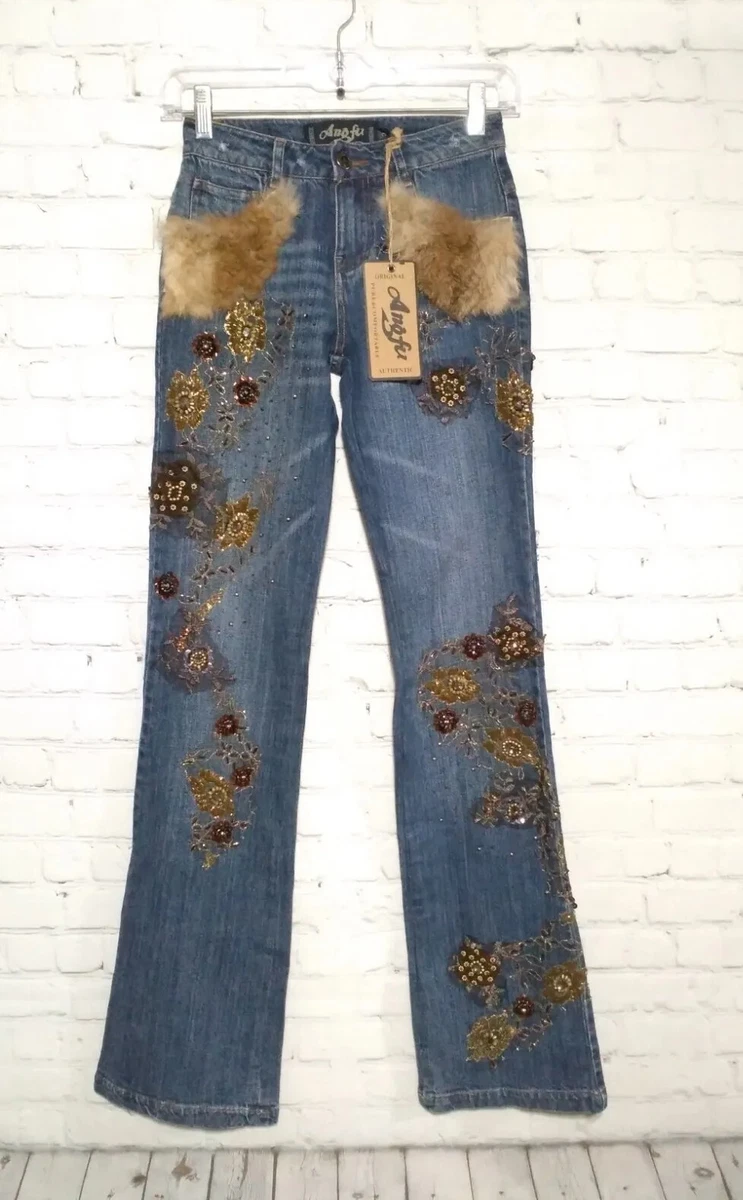Angfu Jeans Fur Bootcut Jean Women s Size 3x34 eBay
