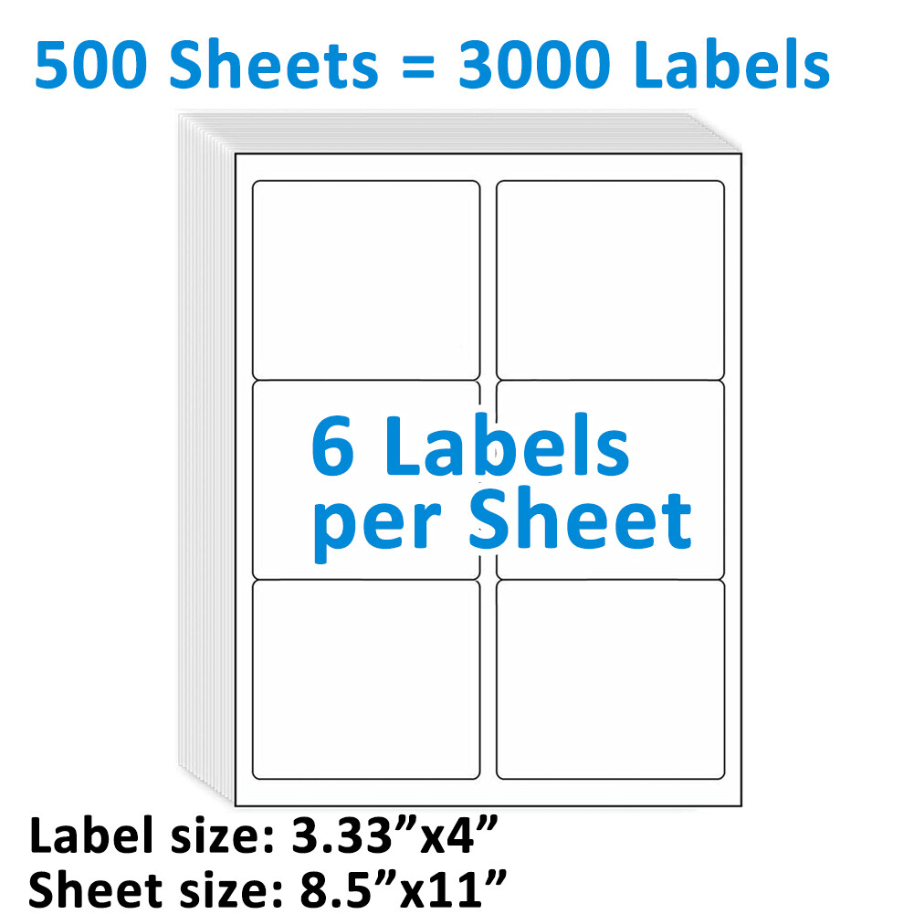 3000 Shipping Address Label 3 1/3