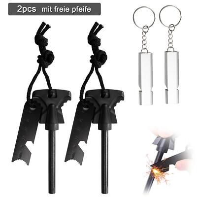 2x Feuerstarter Feuerstahl Feuerstein XXL Zündmetall Magnesium Outdoor