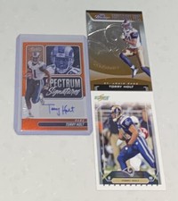 Torry Holt Rams Spectrum Signatures # 19/ 35-Score & Prestige Base (3) Card Lot!