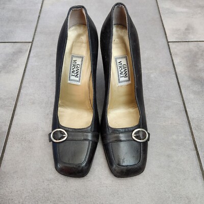 Dress Versace 90s Heels Vintage 90s Gianni Versace Square Toe