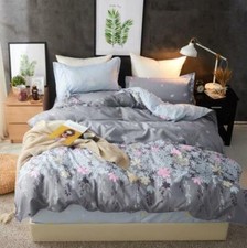 3D Blue Flower ZHUB2329 Bed Pillowcases Quilt Duvet Cover Queen King Zoe