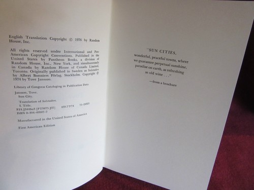 Sun City ~ Tove Jansson. 1976 HbDj. STATED 1st American Edn. Old Age QUIRKY - Picture 5 of 9