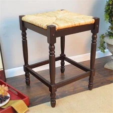 Pemberly Row Contemporary Wood 24" Counter stool in Espresso