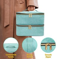 Nagellack-Organizer-Etui, Doppellagige Nagellack-Tragetasche FüR Zuhause