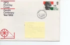 GB - First Day Cover - 1969  Gandhi -  Pmk PB