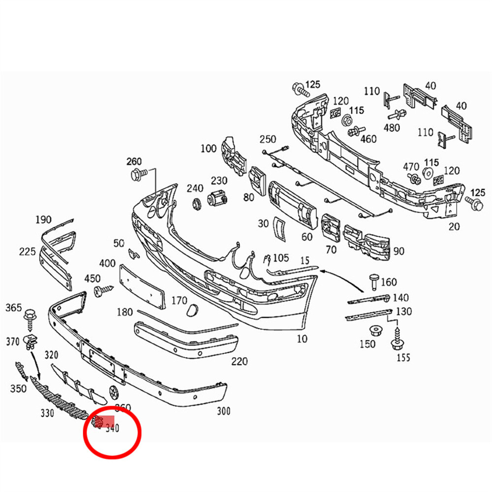 Pair Bumper Fog Light Grill Cover For 19992003 Mercedes W210 E320 E430